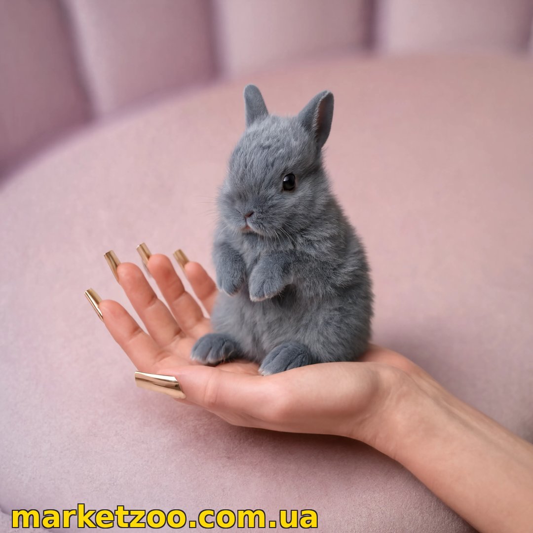 Готовий(а) до переїзду! Порода "Netherland dwarf rabbit"", окрас "блакитний"